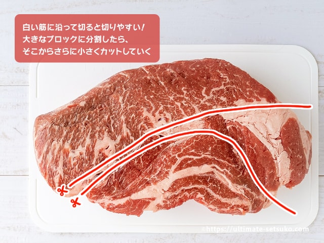 コストコのビーフ肩ロースかたまり 焼肉や煮込み料理に最適な赤身肉