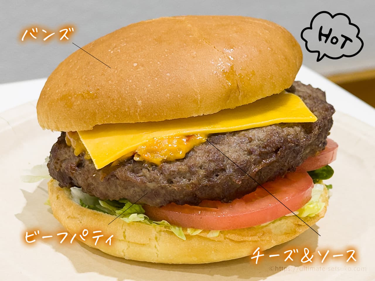 コストコ 1 3パウンドチーズバーガーは肉と野菜のボリュームがやばい