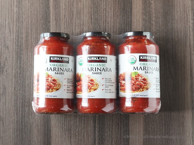 コストコのマリナラソースはシンプルなトマトの旨味がギュッと詰まって美味しい 材料は全てオーガニック