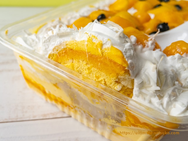 コストコの新商品マンゴースコップケーキは夏らしい爽やかなムースケーキ ふわとろ食感がたまらない