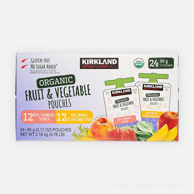 KIRKLAND コストコ オーガニックフルーツ＆ベジタブルパウチ - 飲料