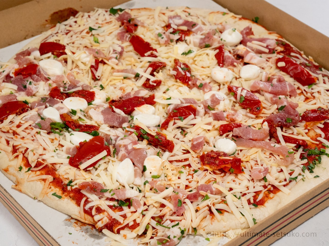 期間限定送料無料】 丸型ピザ パンチェッタ モッツァレラ 直径約40cm 16インチ Round Pizza Pancetta 