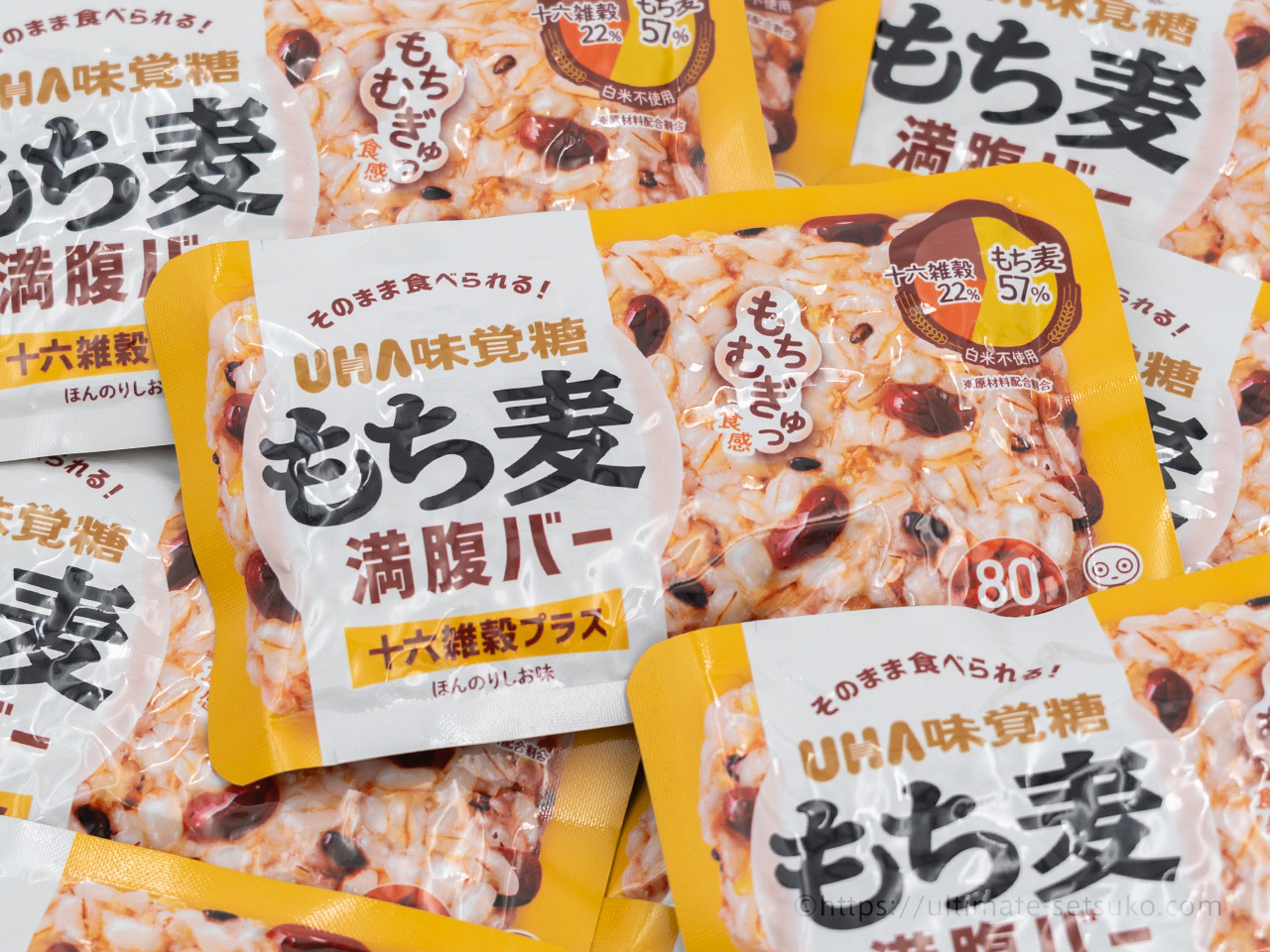 UHA味覚糖 もち麦満腹バー 十六雑穀プラス 55g - ダイエットフード