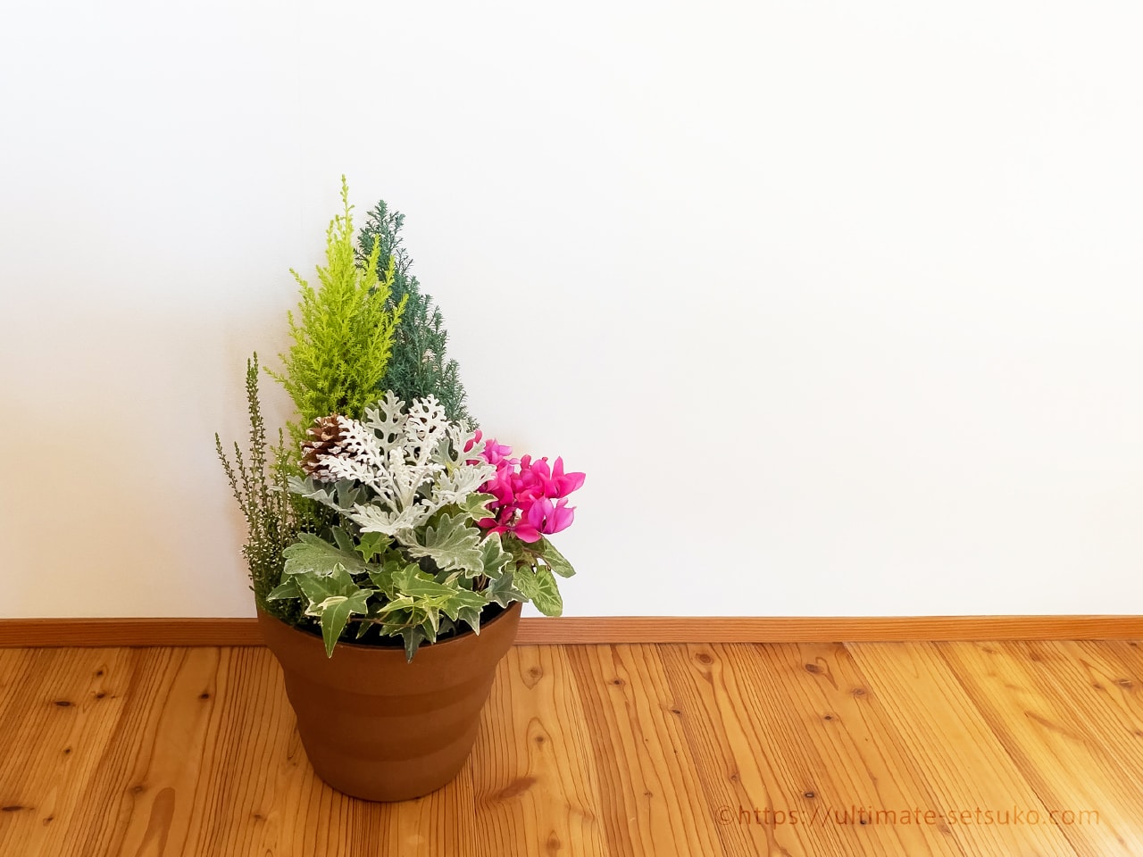 コストコのウィンタープランターはクリスマス お正月まで飾れておすすめ 冬の自宅が華やかに