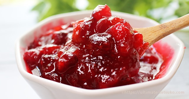 クランベリーソースゼリーショットのレシピ