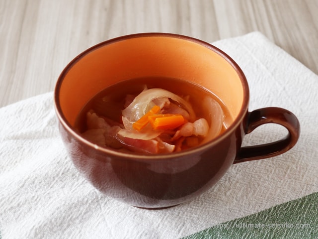 昆布だしで作る コストコ野菜がたっぷり入った旨シンプルスープ